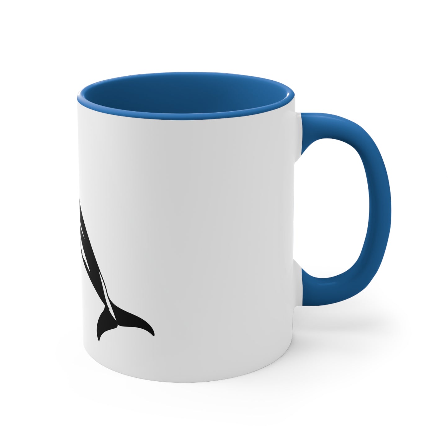 Accent Coffee Mug, 11oz , Dolphin design ,Birthday gift