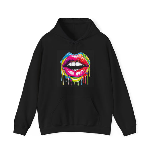 Colorful Lipstick Painting Hoodie